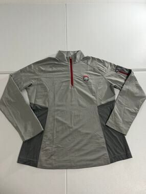 Cutter & Buck New Mexico Lobos 1/4 Zip Pullover Womens XL Gray DryTec NCAA Golf